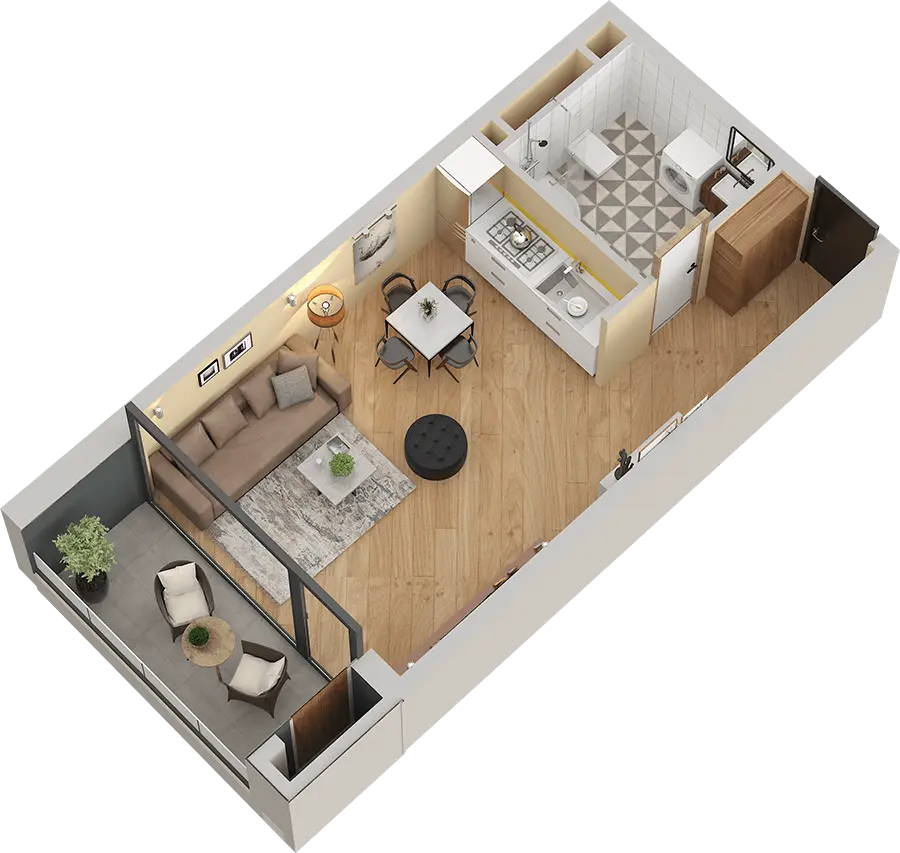 d.sarajishvili st. 20 - 1 rooms