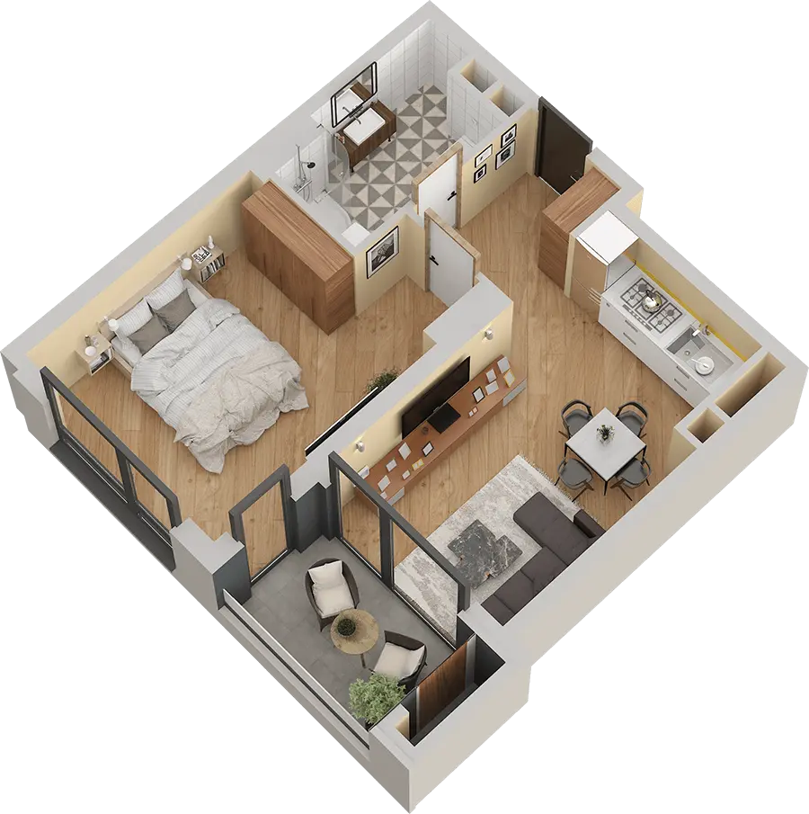 d.sarajishvili st. 20 - 2 rooms