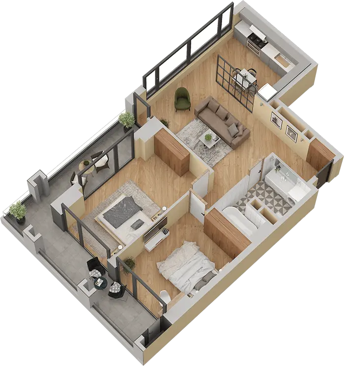d.sarajishvili st. 20 - 3 rooms