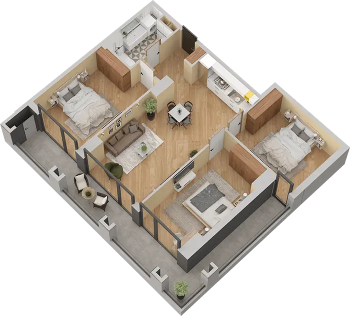 d.sarajishvili st. 20 - 4 rooms