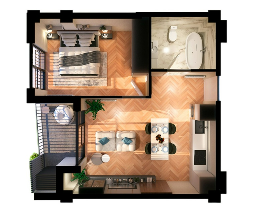 ბობ უოლშის ქ. 40 - 2 rooms