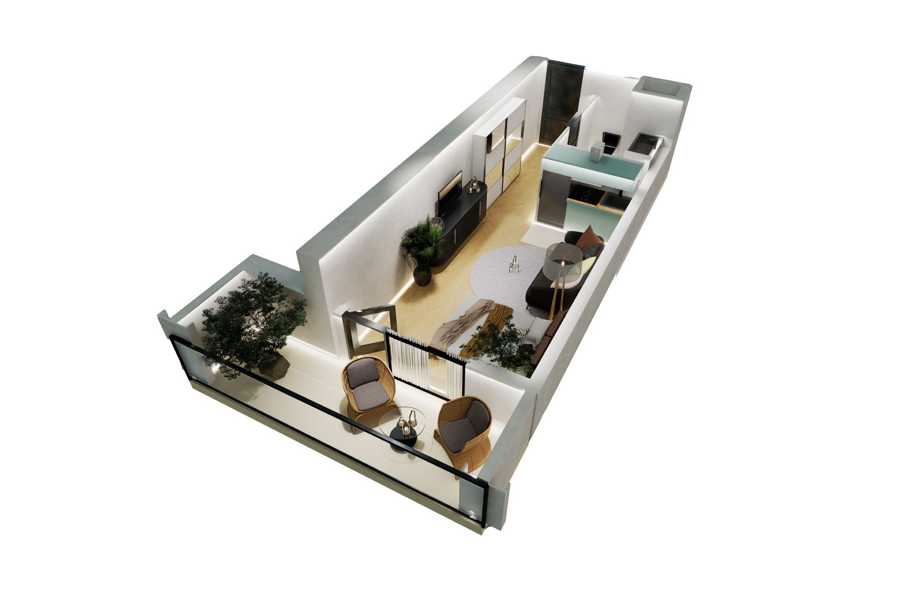 Angis st. 1st lane 76 - 1 rooms