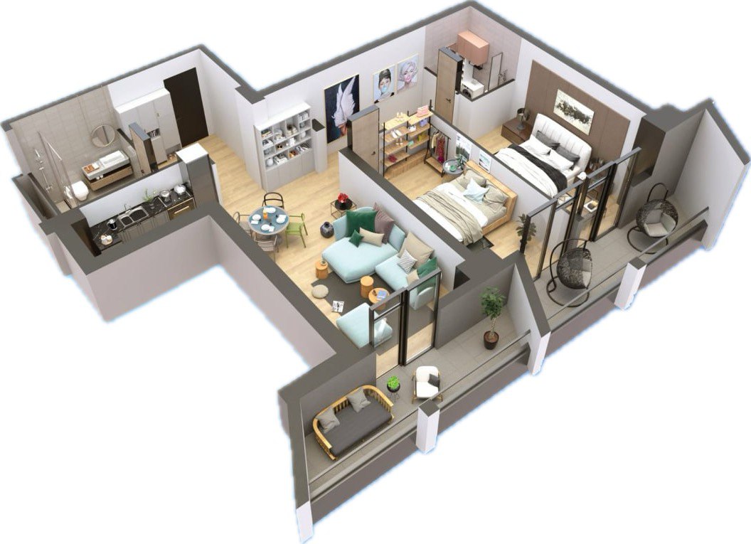 Politkovskaya St (jikia st.) 12 - 3 rooms