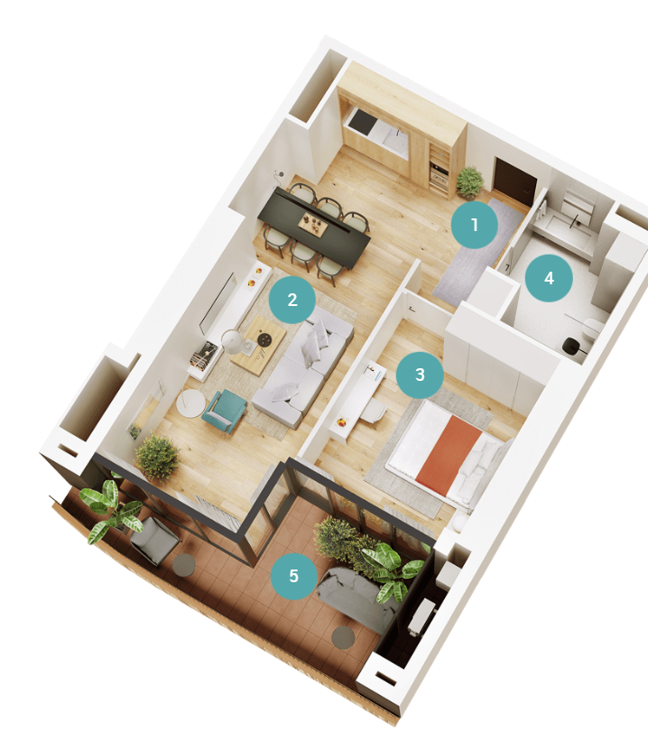 kavtaradze st. 22 - 2 rooms