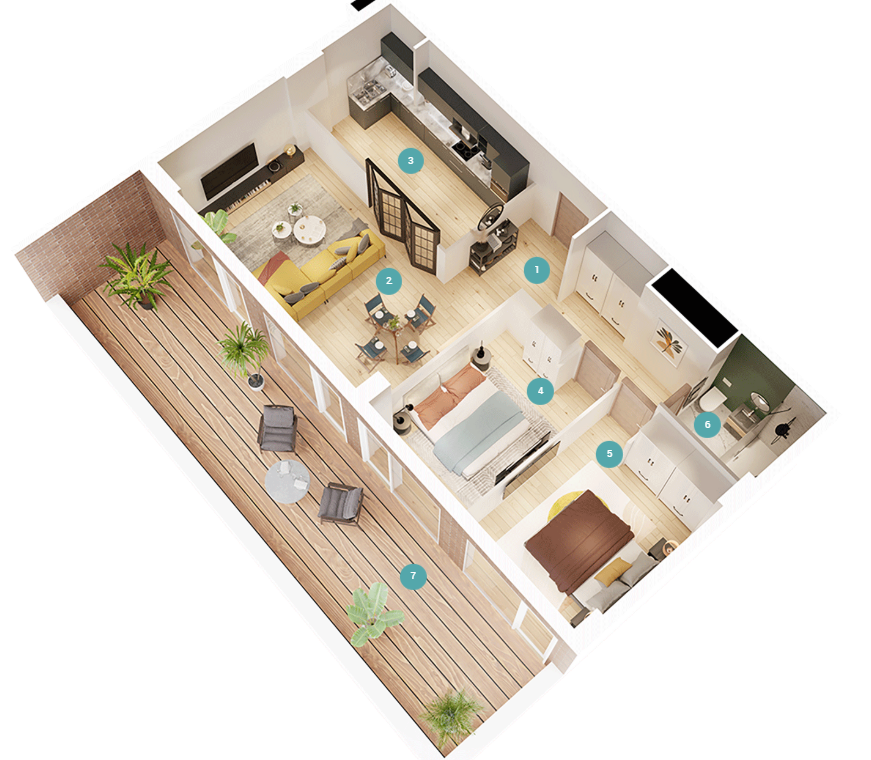 gazapkhuli st. - 2 rooms