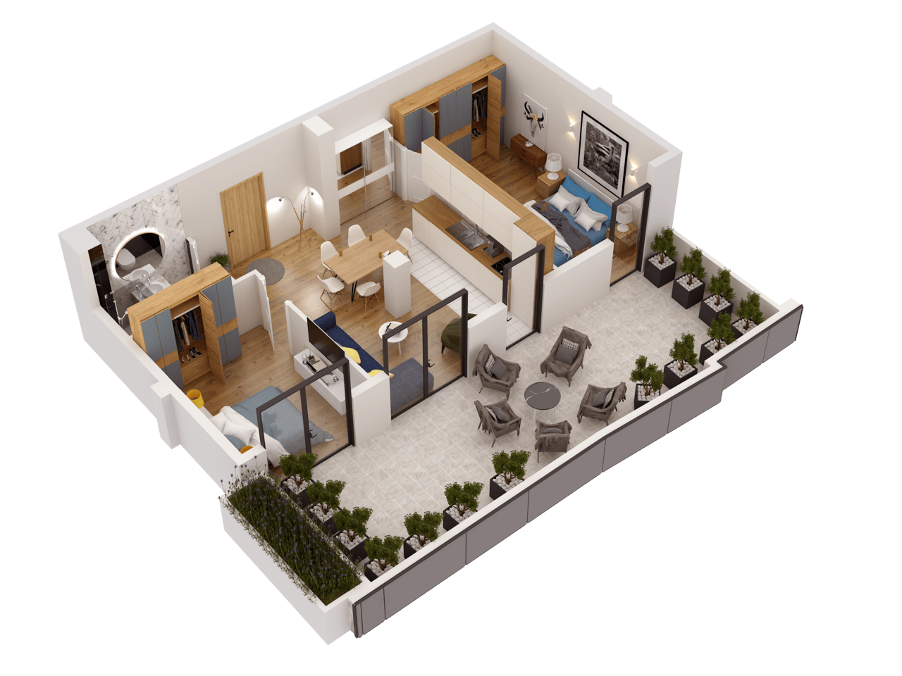 V. Topuridze st. - 3 rooms