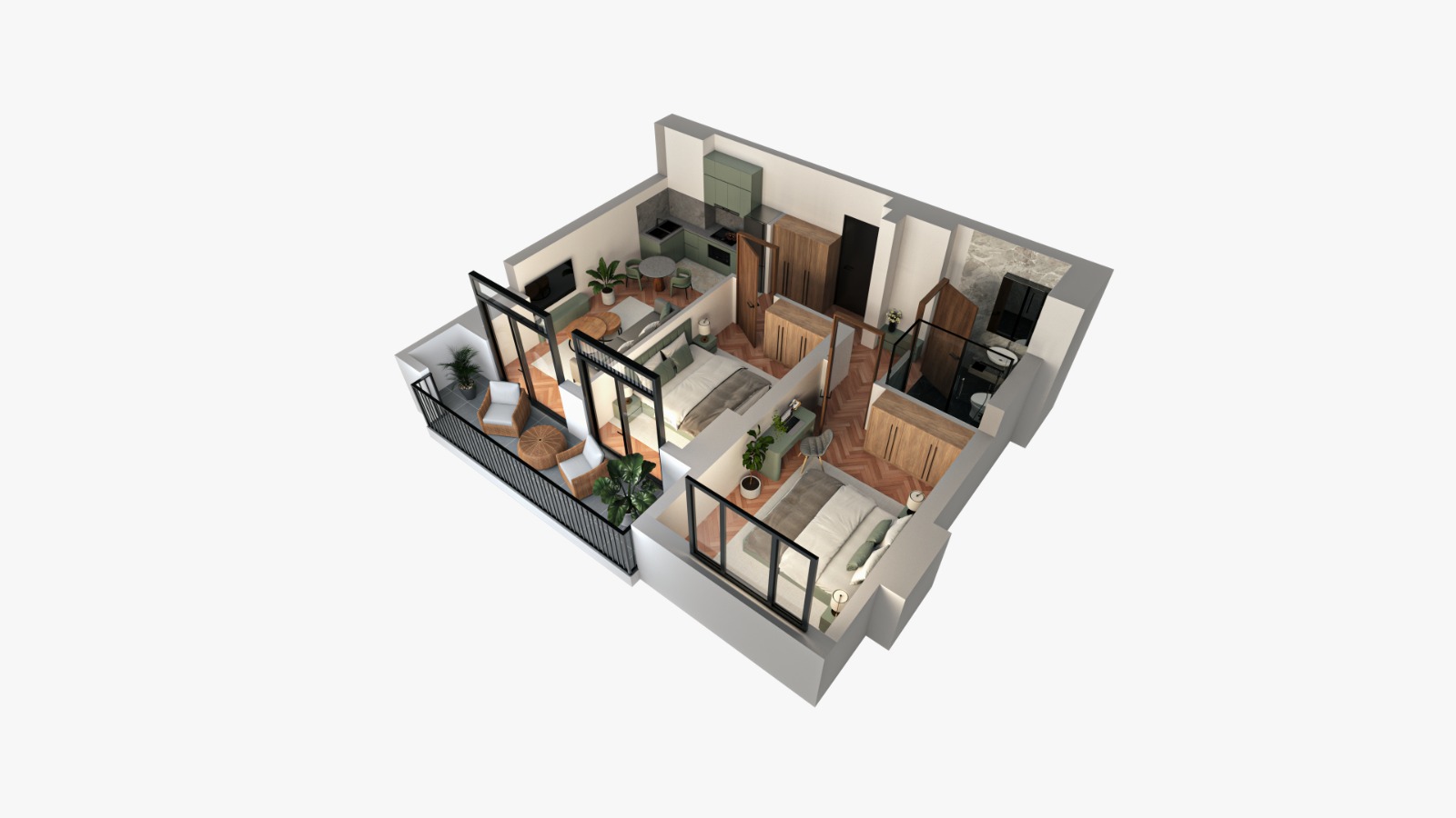 Politkovskaya St (jikia st.) 18 - 3 rooms