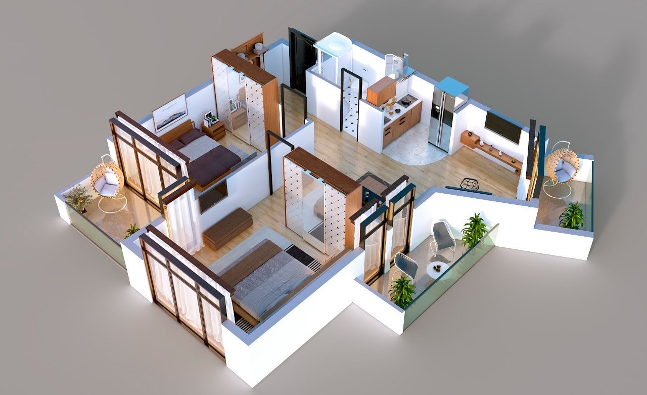 Angis st. 1st lane - 3 rooms