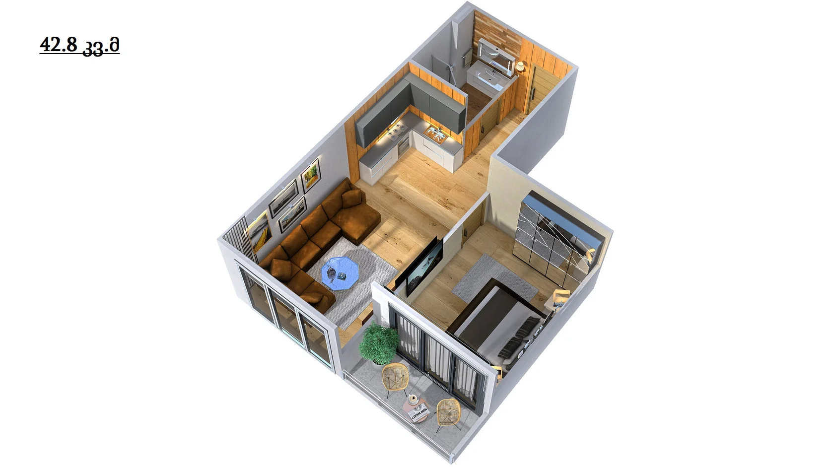 J. Shartava st. 30 - 2 rooms