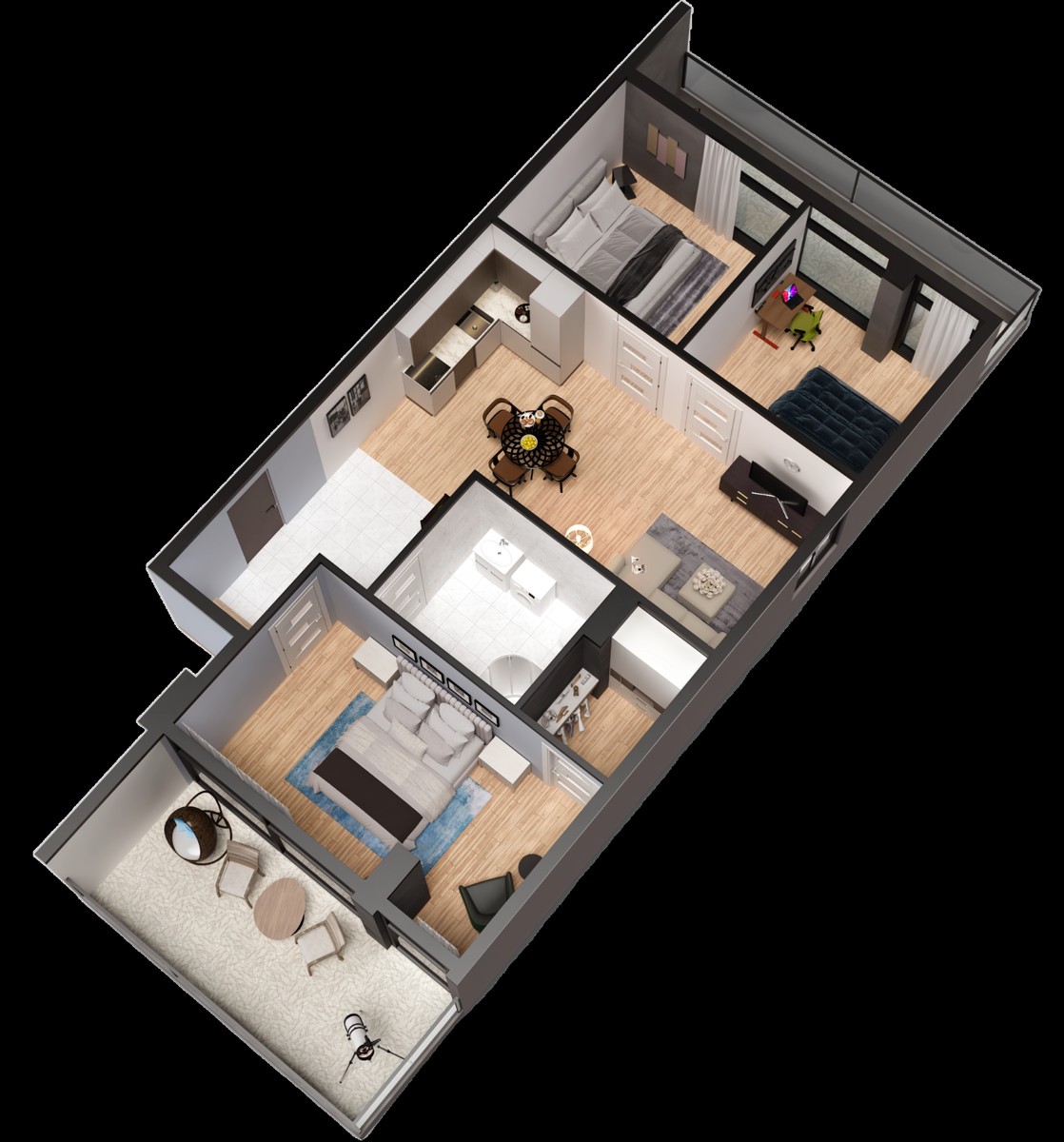 მწვანე კონცხი, კვიპაროსის ქ. 9-11 - 4 rooms