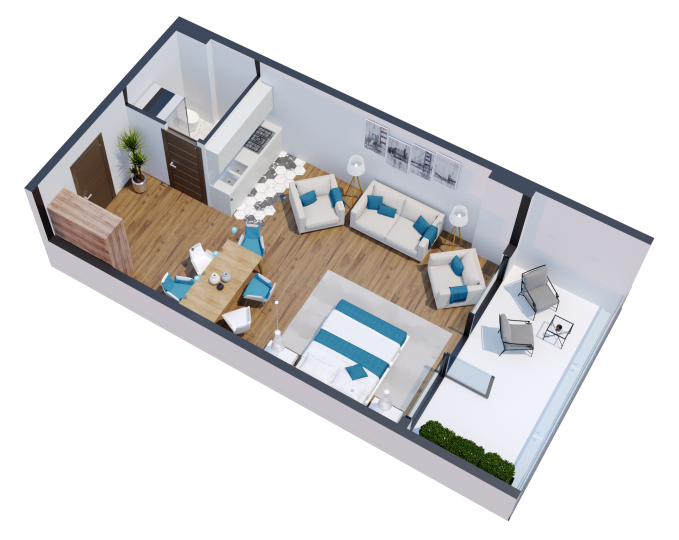 მწვანე კონცხი, კვიპაროსის ქ. 9-11 - 1 rooms
