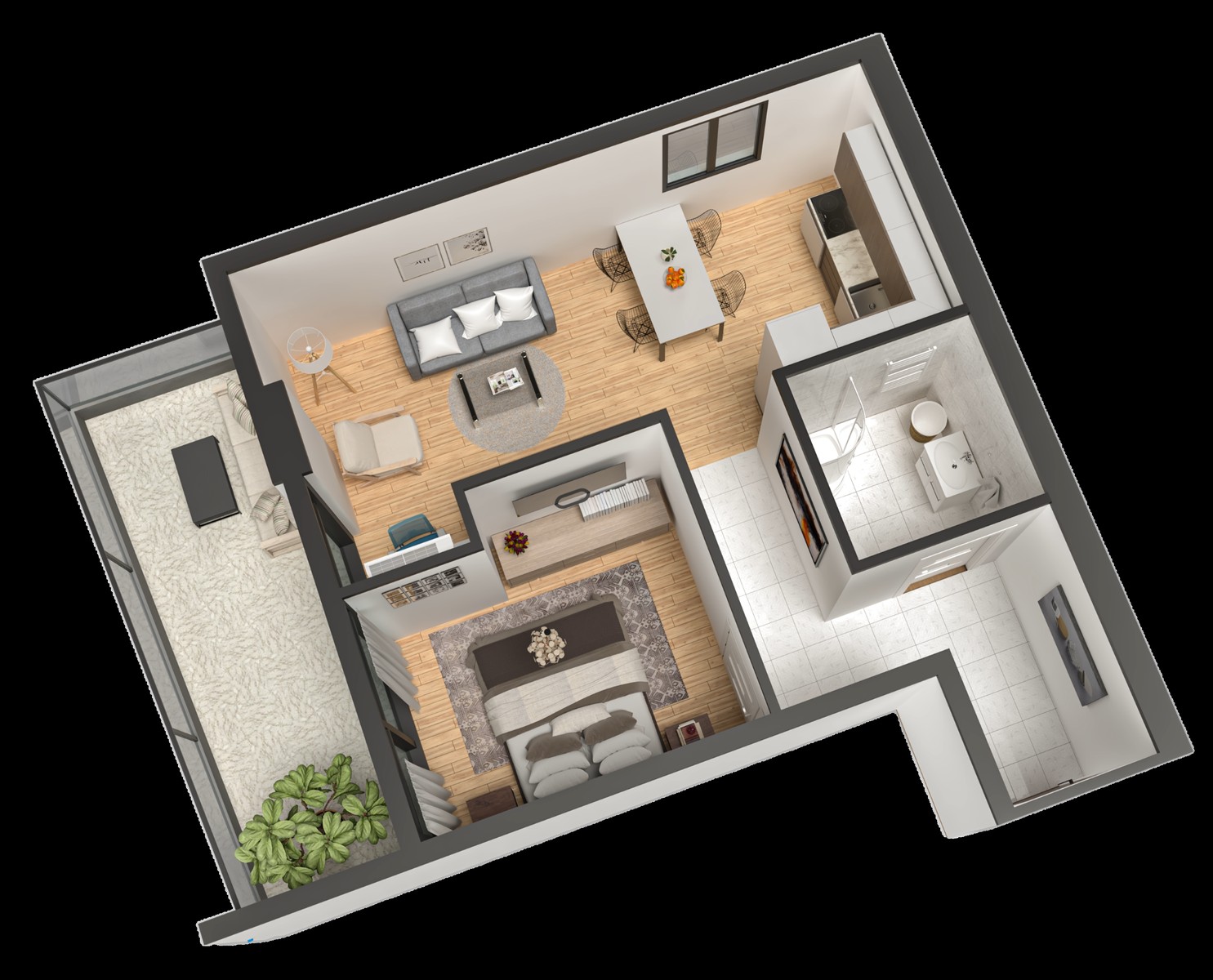 მწვანე კონცხი, კვიპაროსის ქ. 9-11 - 2 rooms