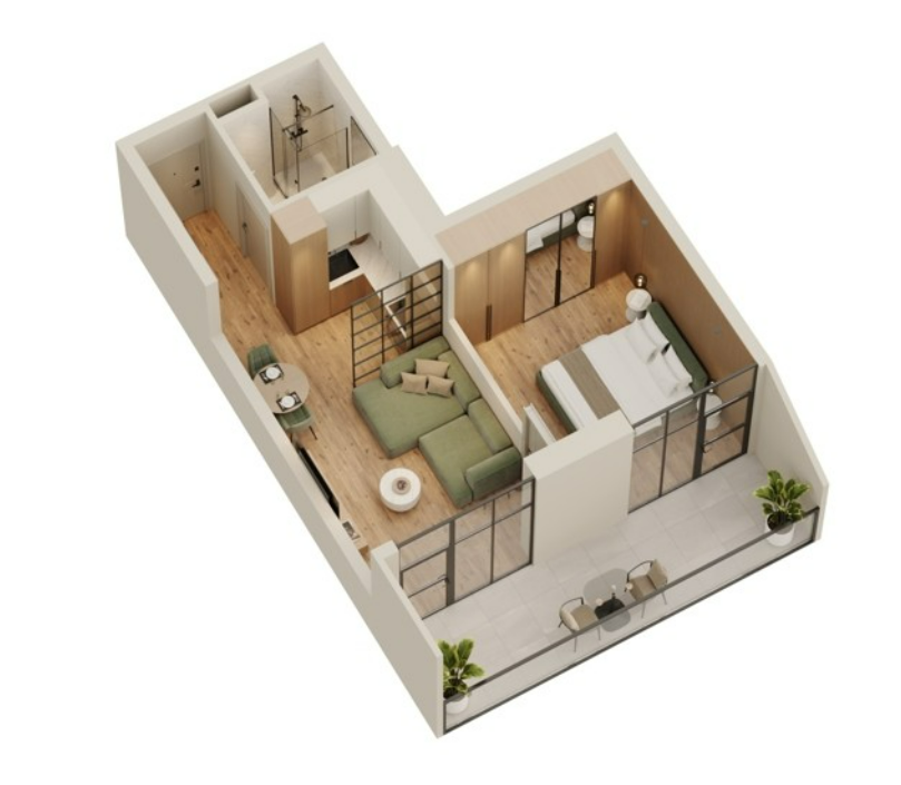 J. Shartava st. 28 - 2 rooms