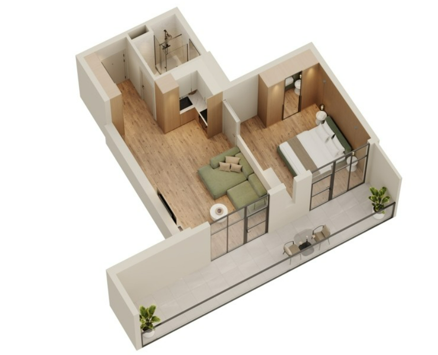 J. Shartava st. 28 - 2 rooms