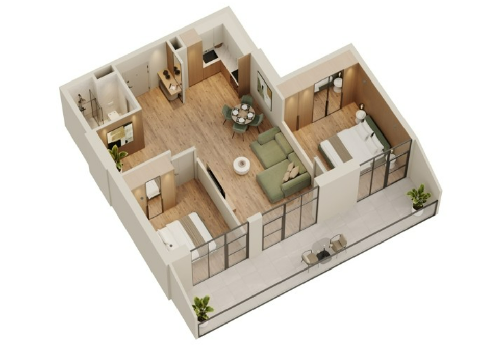 J. Shartava st. 28 - 3 rooms