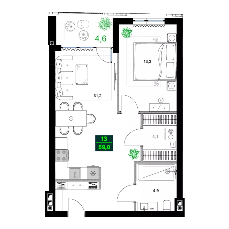 Batumi - 2 rooms