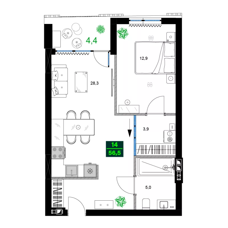 Batumi - 2 rooms