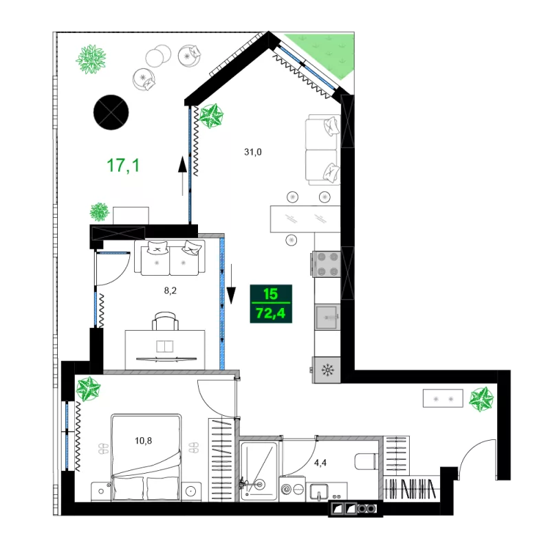 Batumi - 3 rooms