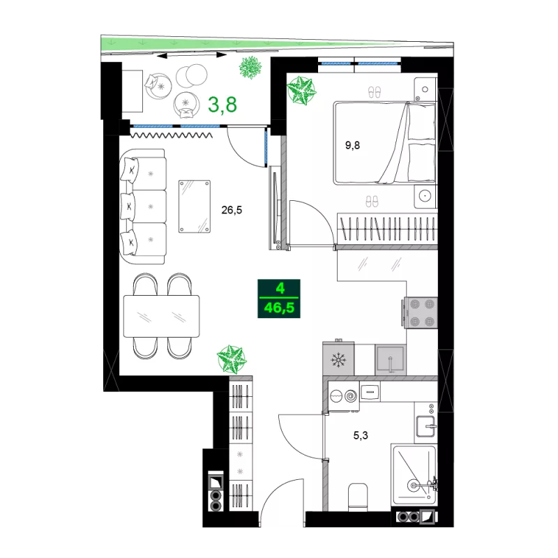 Batumi - 2 rooms