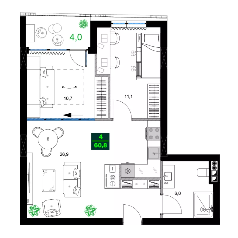 Batumi - 3 rooms