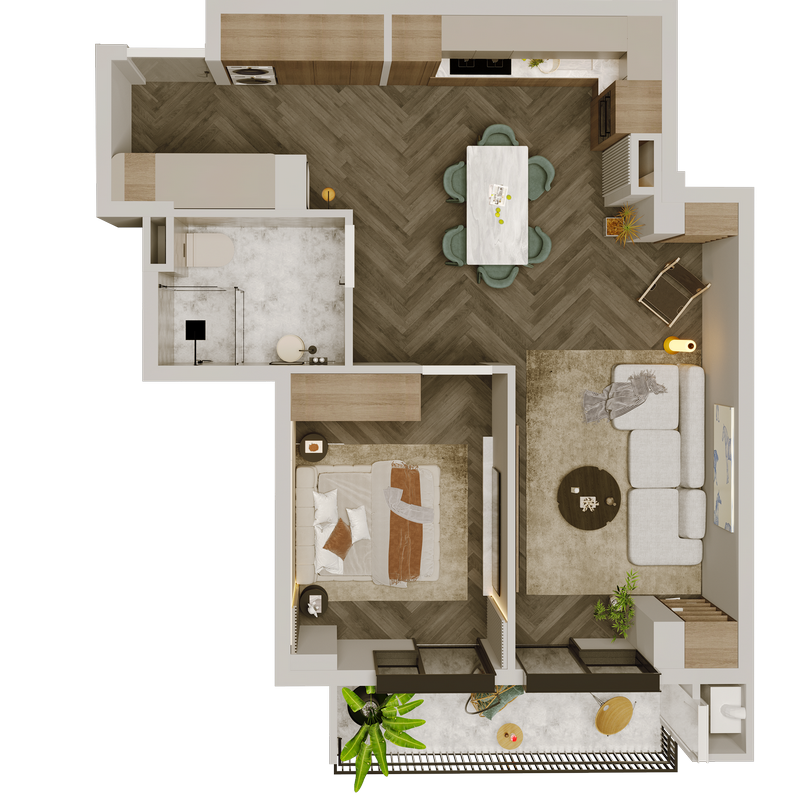 Kazbegi avenue 30/32 - 2 rooms