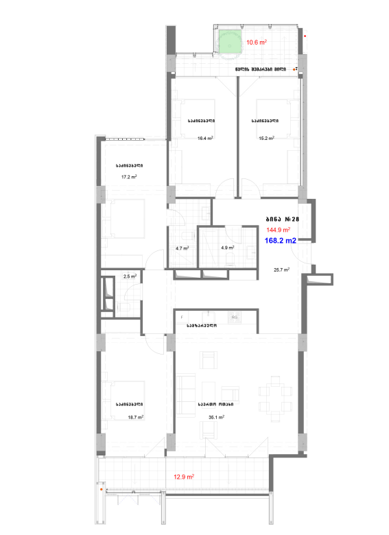 paliashvili st. 7 - 5 rooms