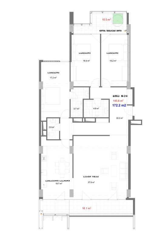 paliashvili st. 7 - 4 rooms