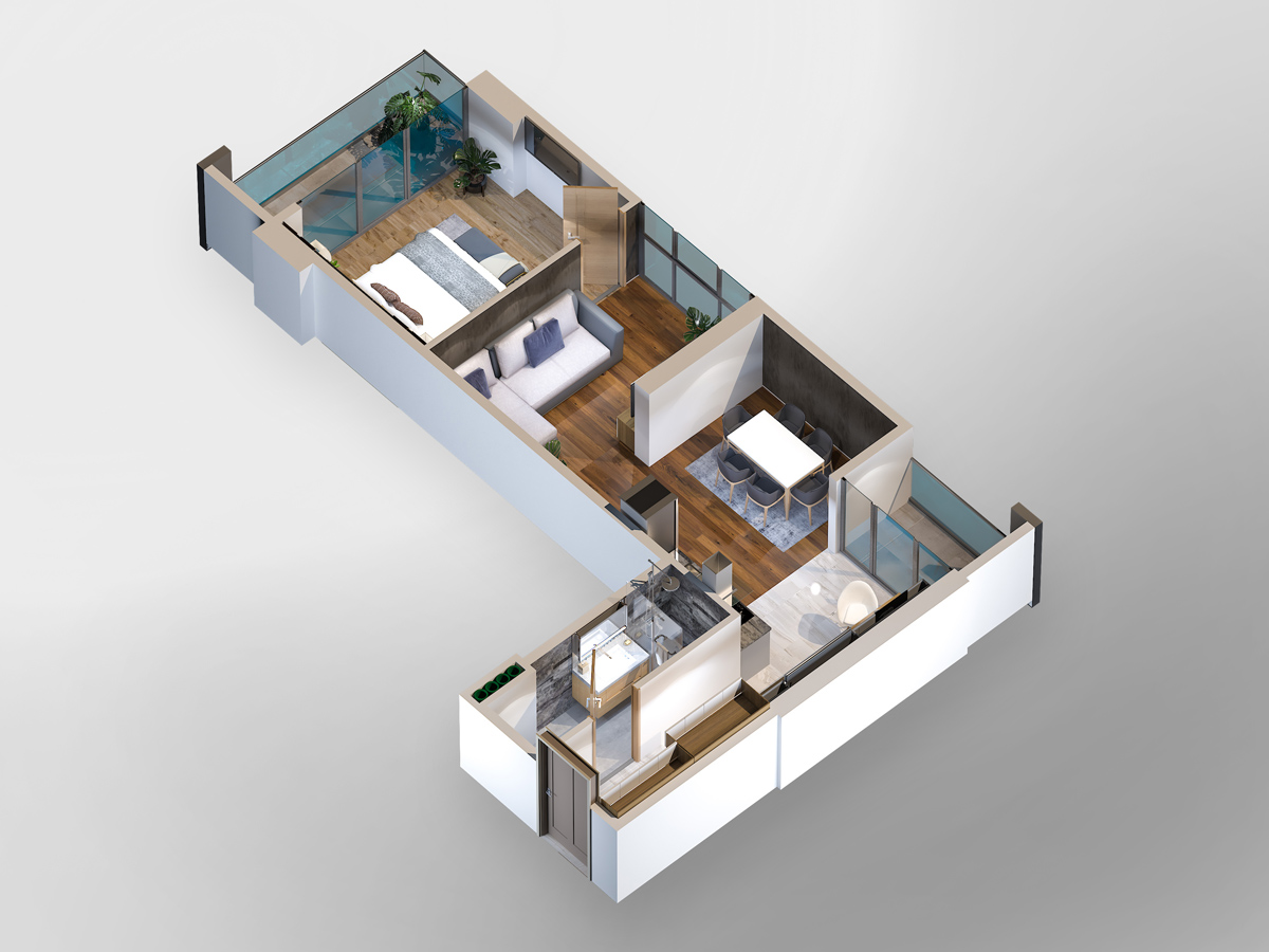 12 - 2 rooms