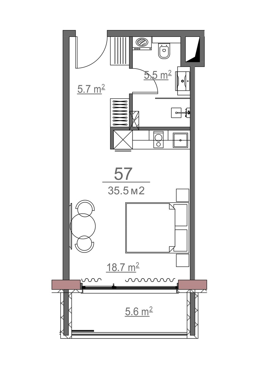 2 - 2 rooms