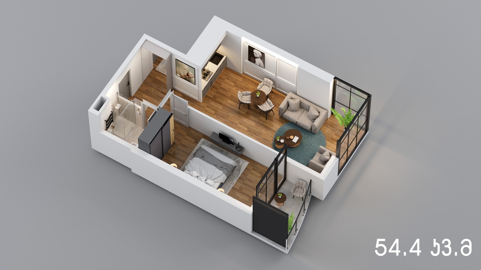 20 - 2 rooms