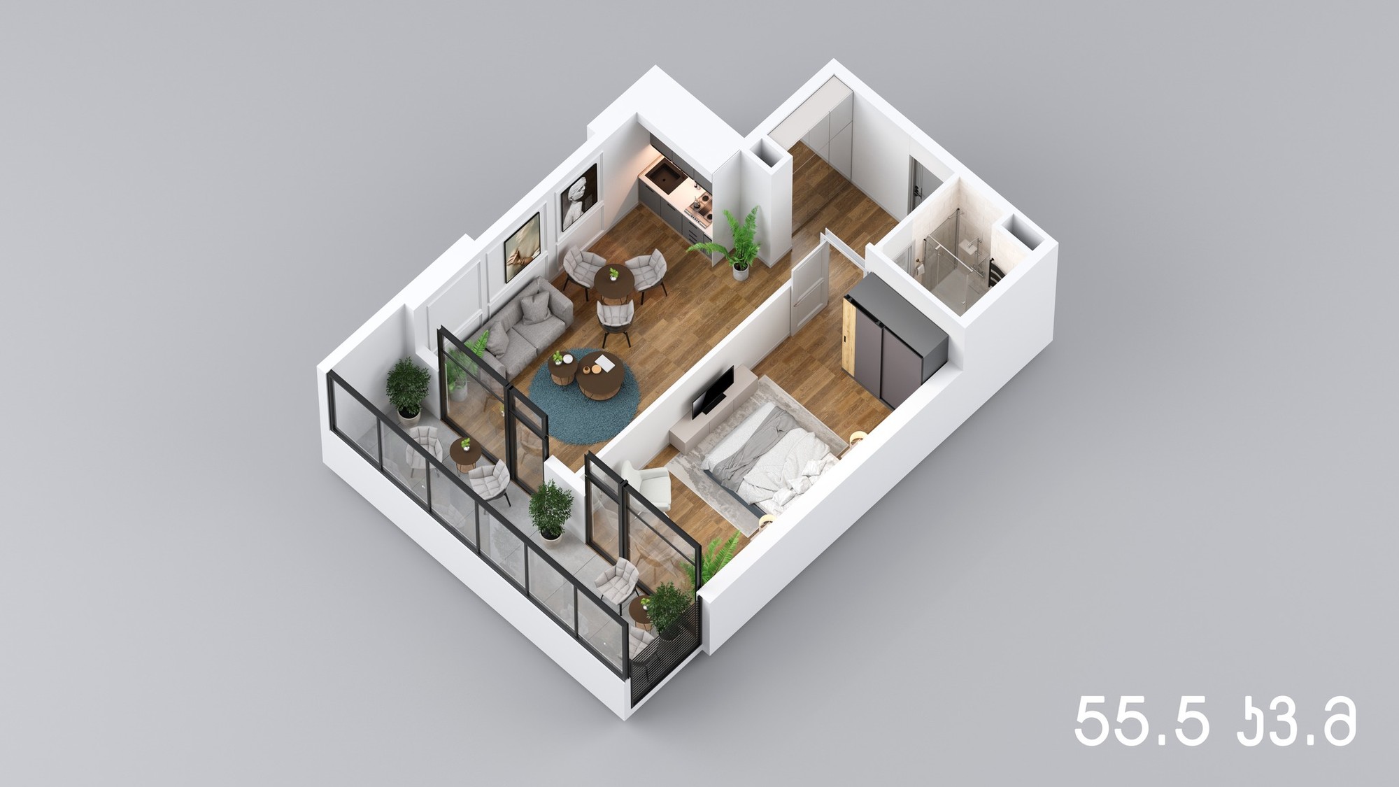 20 - 2 rooms