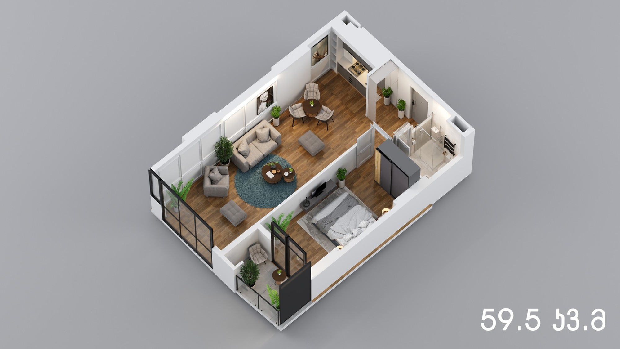 20 - 2 rooms