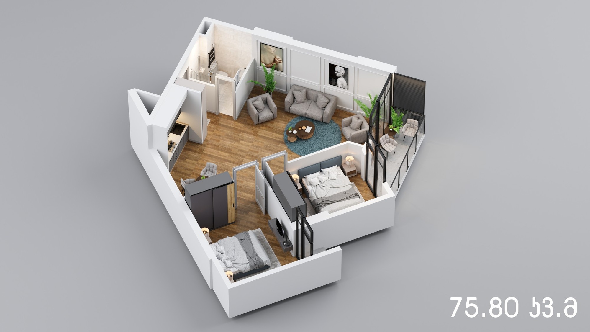 20 - 3 rooms