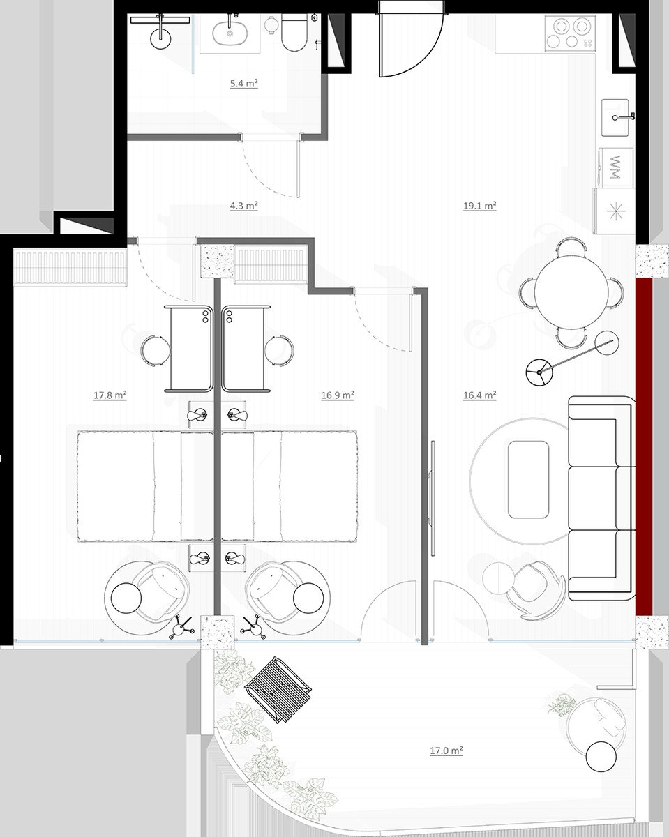 Giorgi Danelia st. 57 - 3 rooms