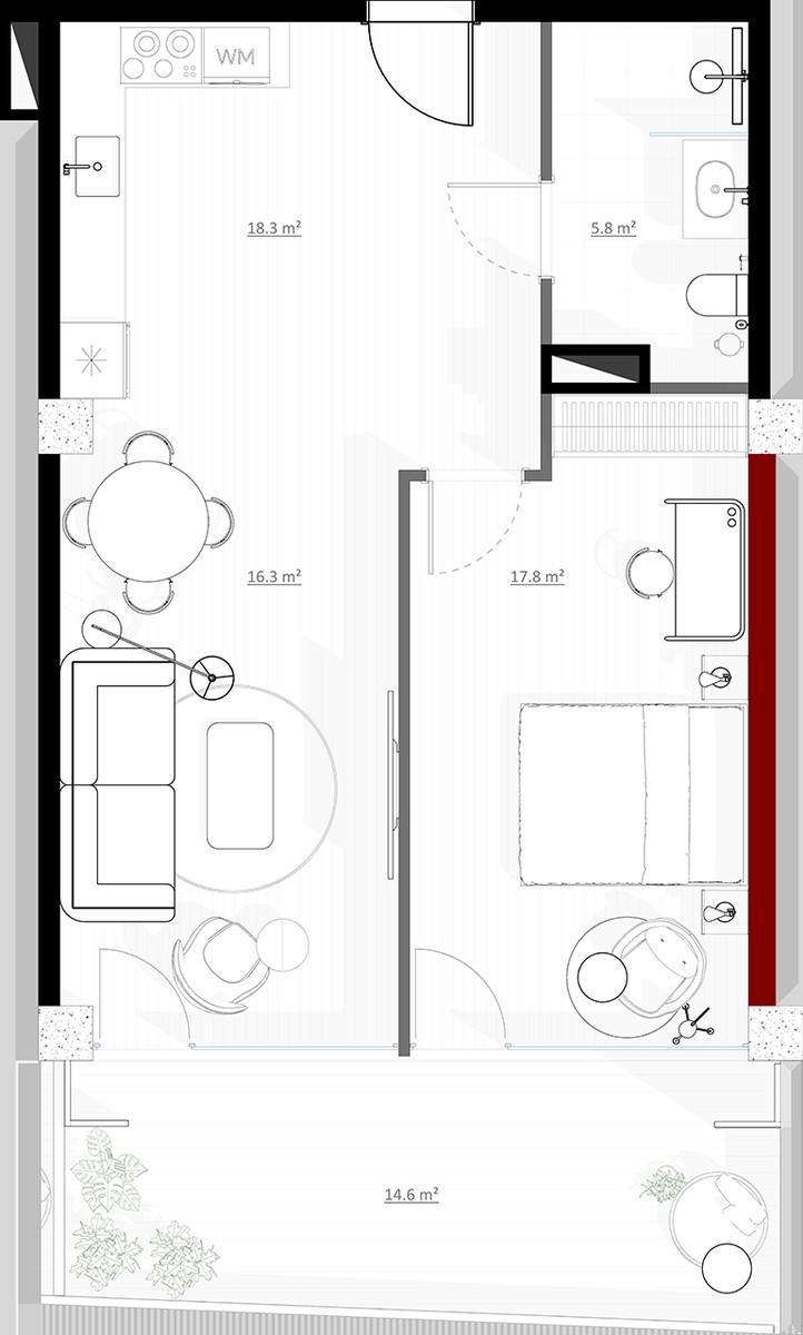 Giorgi Danelia st. 57 - 2 rooms