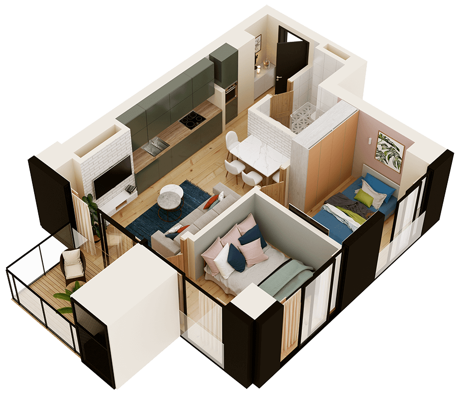 universiteti st. 24 - 3 rooms