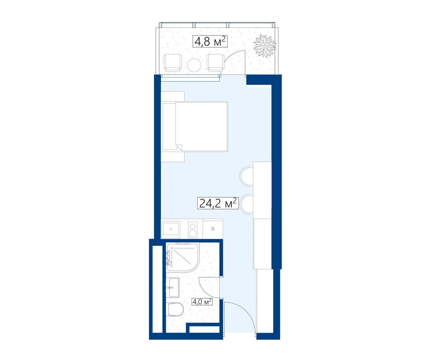 J. Shartava st. 18 - 1 rooms
