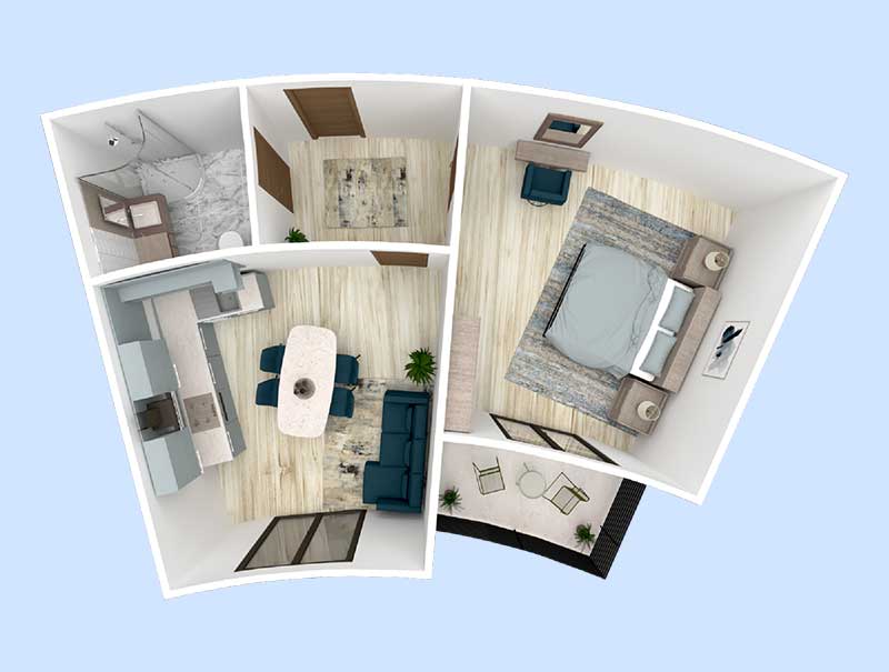 gulia st. 1 - 2 rooms
