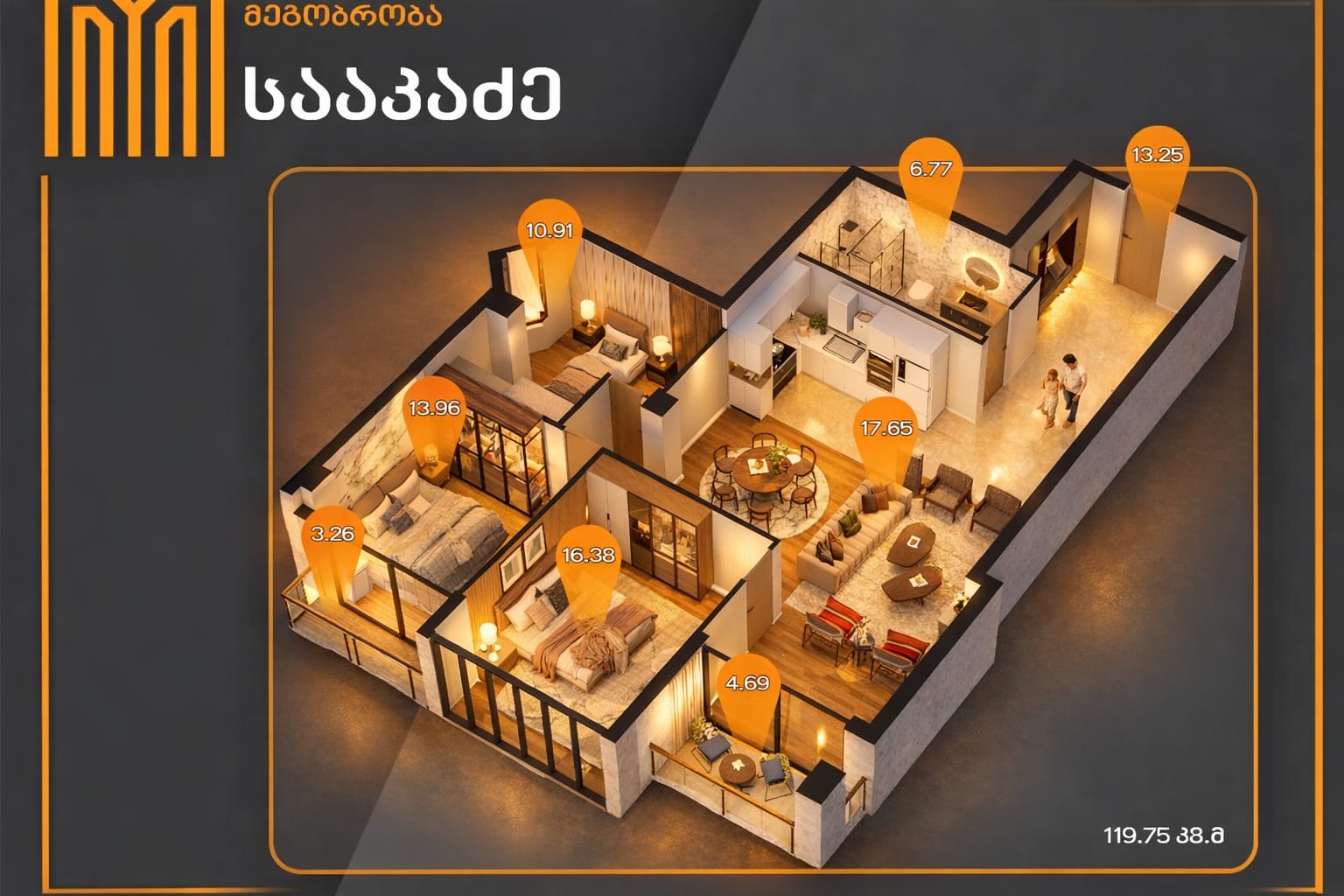 Giorgi Saakadze II Ln 6 - 4 rooms