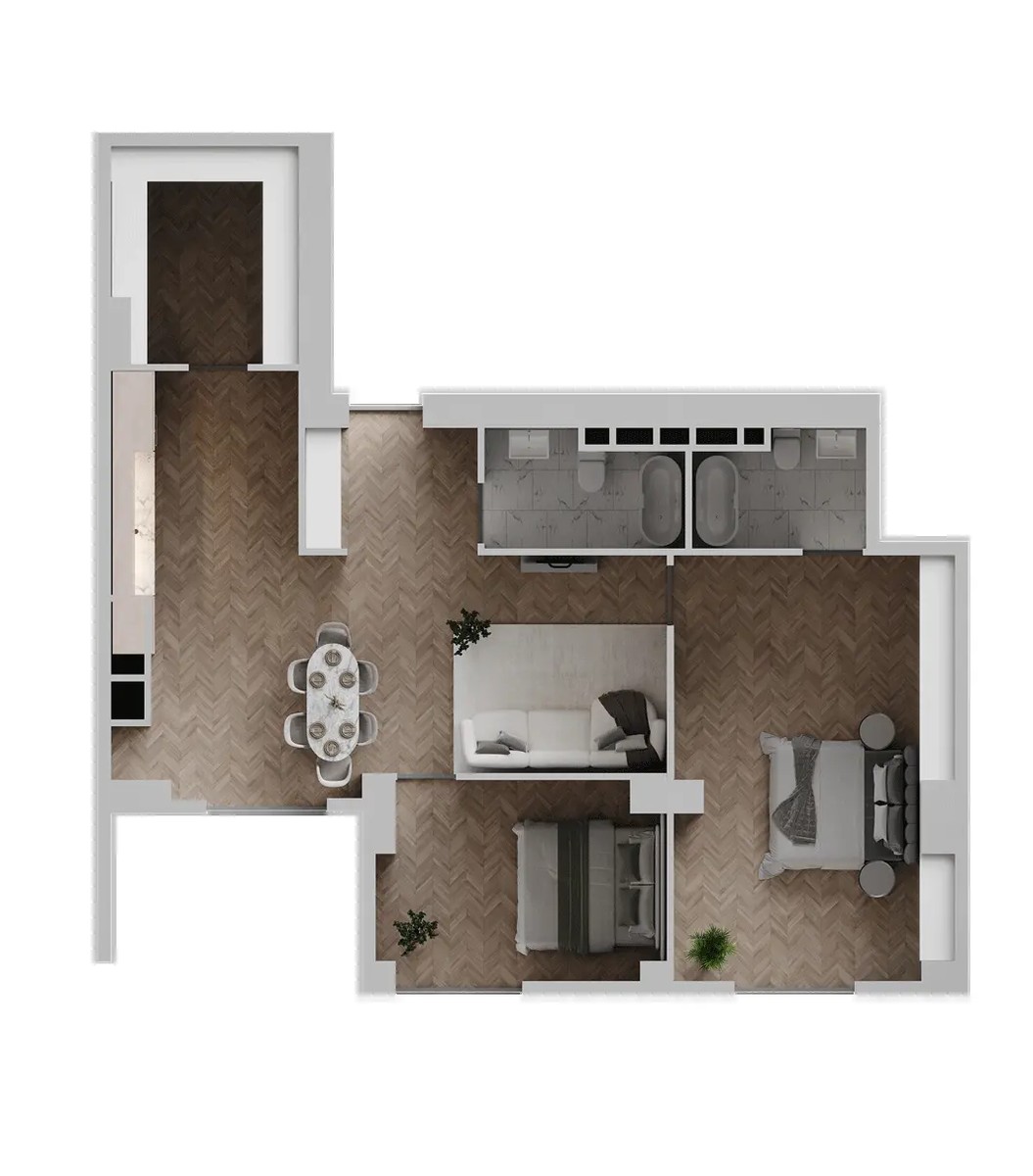 universiteti st. 2 - 3 rooms