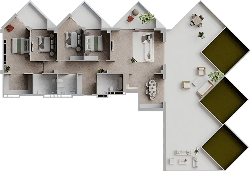 universiteti st. 2 - 5 rooms