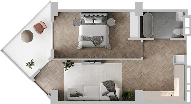 universiteti st. 2 - 2 rooms