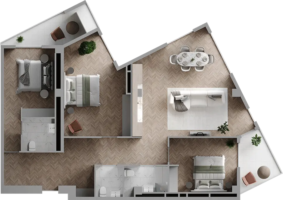 universiteti st. 2 - 4 rooms