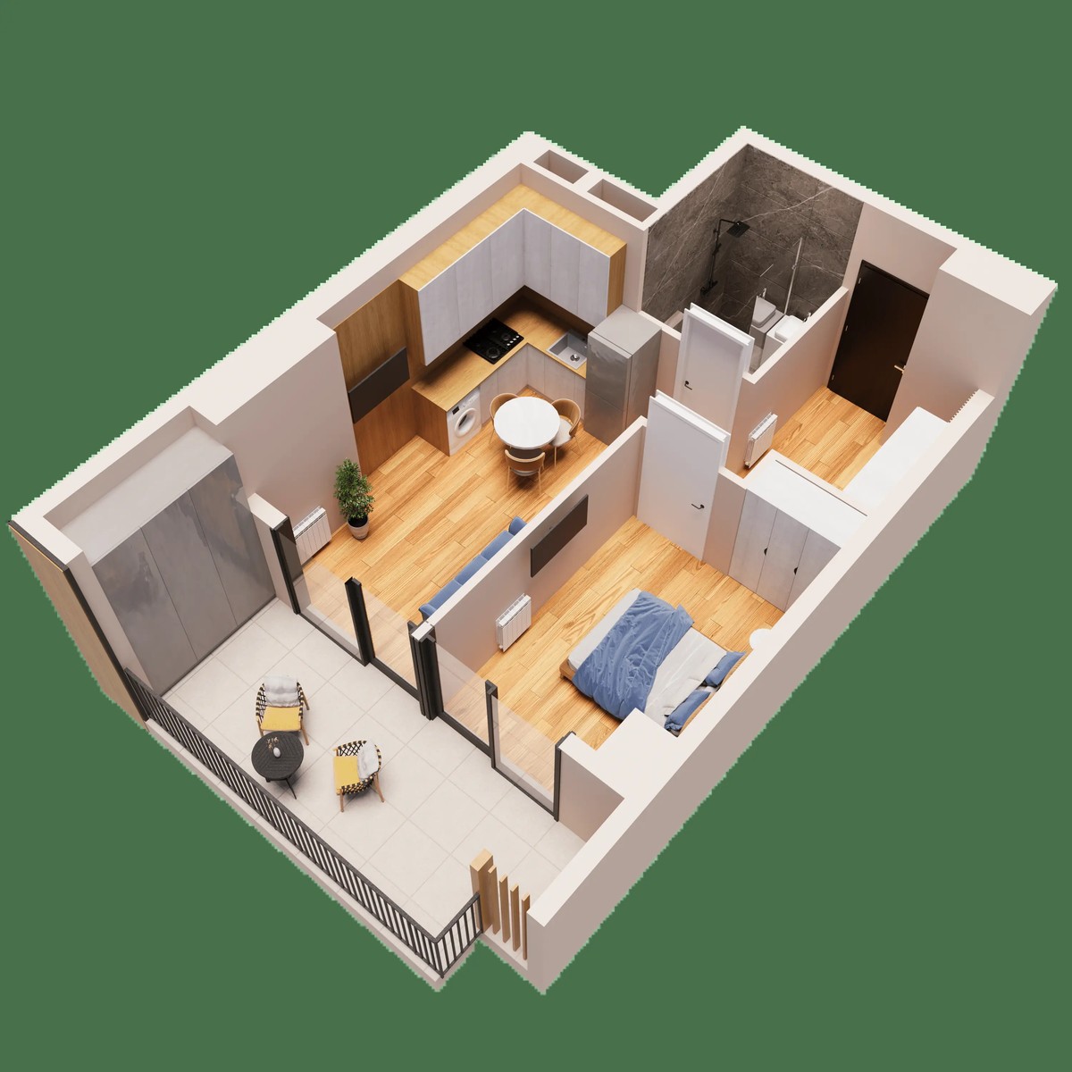 Katalikos Abraham Ii st. 17-23ა - 2 rooms