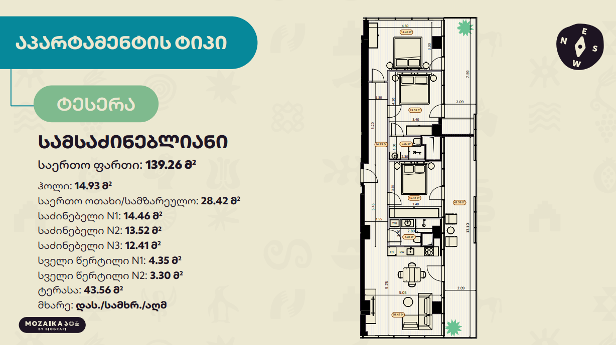 gazapkhuli st. 10 - 4 rooms
