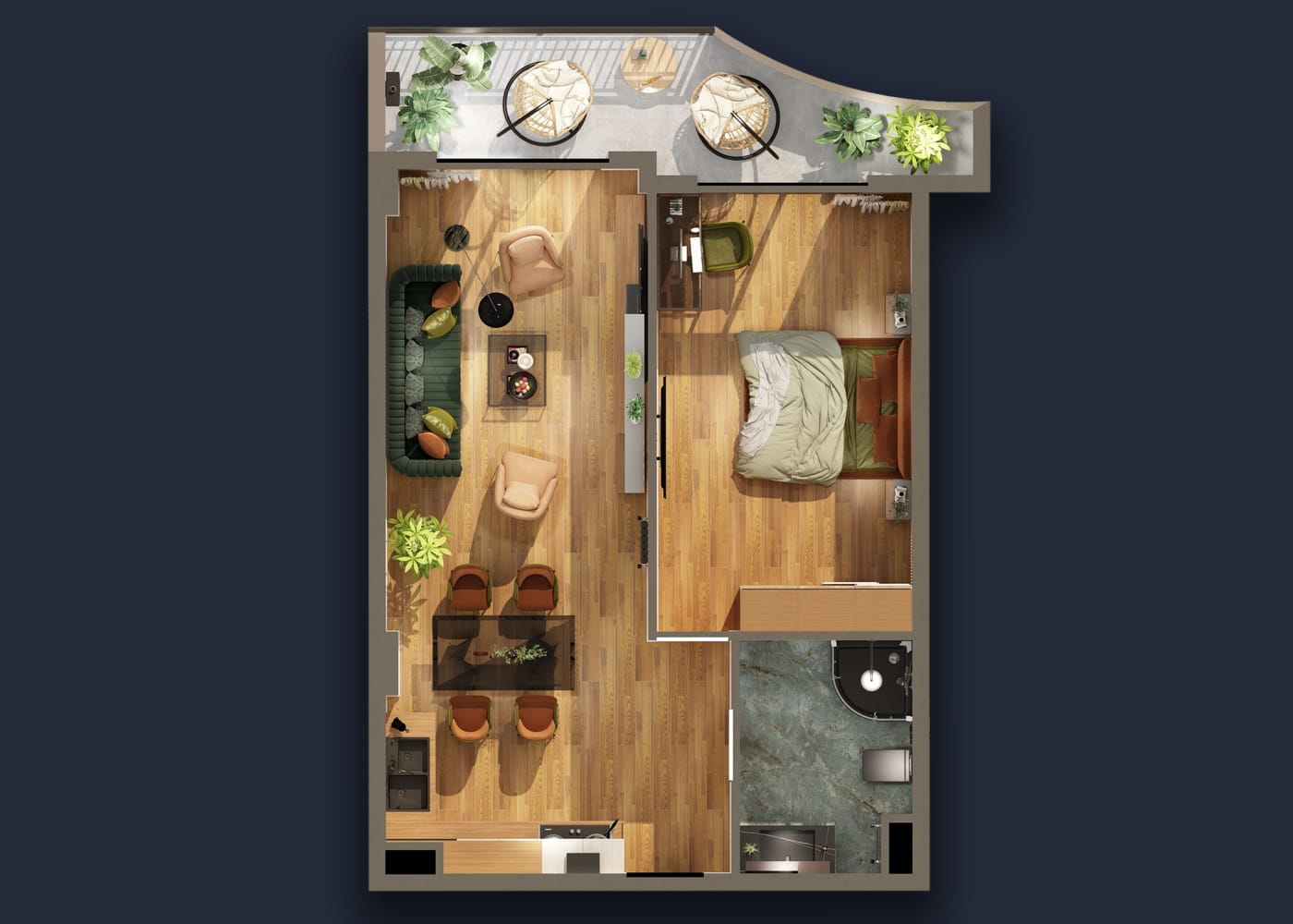 Bochorishvili st. 37 - 2 rooms