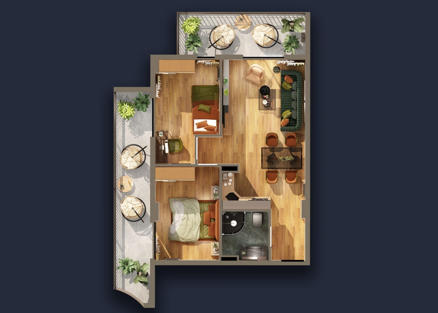 Bochorishvili st. 37 - 3 rooms
