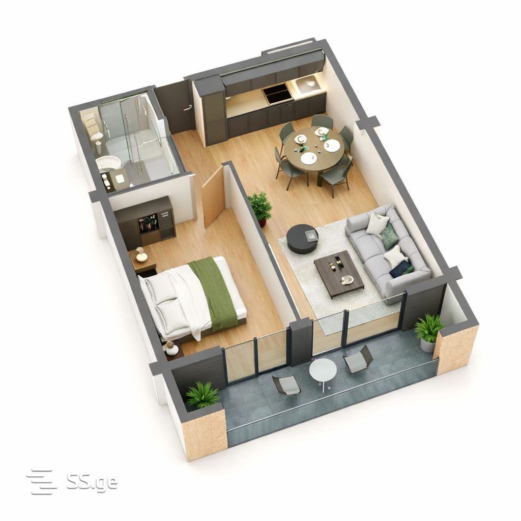 petre imeri st. - 2 rooms