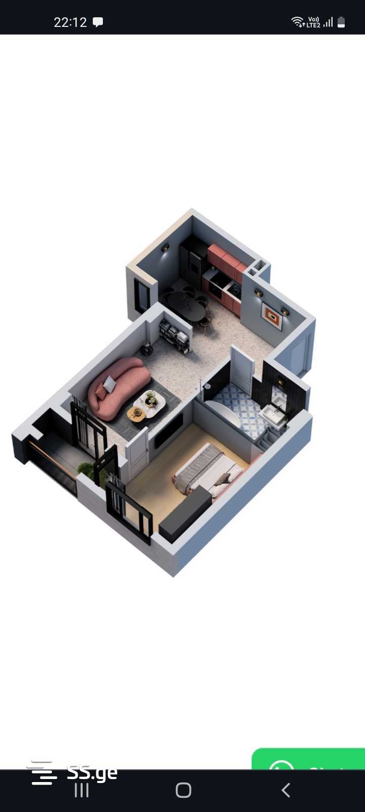 agmashenebeli alley 38 - 2 rooms