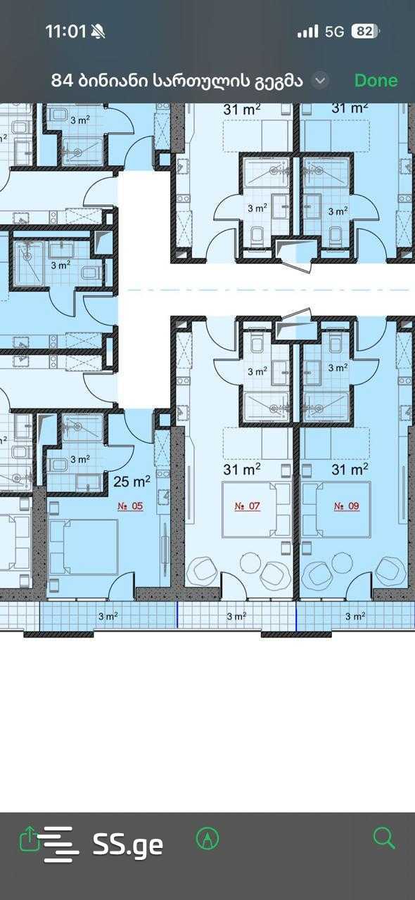 J. Shartava st. 26 - 1 rooms